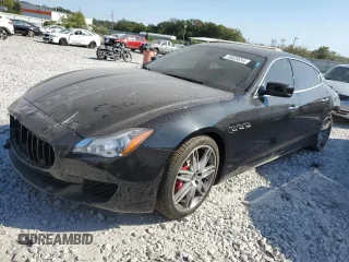 2016 Maserati Quattroporte S Q4 z VIN ZAM56RRA3G1184385, wystawiony jako Copart lot #76028554 z przebiegiem 77 720 mil mil oraz Szkody całkowita. Historia ofert i sprzedaży dostępna na DreamBid. Obrazek 1.