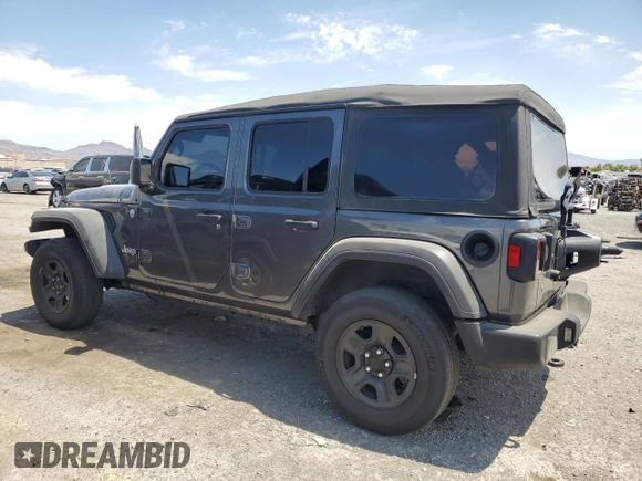2018 Jeep Wrangler Unlimited Sport z VIN 1C4HJXDG3JW281306, wystawiony jako Copart lot #55326295 z przebiegiem 106 629 mil mil oraz Szkoda całkowita • Salvage title. Historia ofert i sprzedaży dostępna na DreamBid. Obrazek 2.