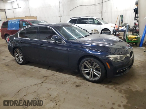 2017 BMW 3 Series 330i xDrive with VIN WBA8D9G54HNU60657, listed as a Copart auction lot 47640355 with 107,187 mi miles and Salvage Title. Bid and sale history available at carsss.com. Image 4.