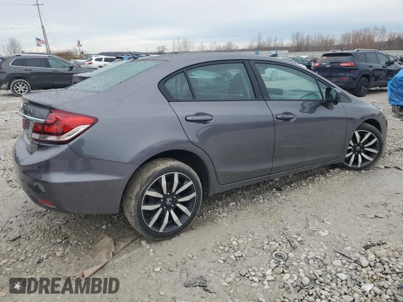 2015 Honda Civic EX-L with VIN 2HGFB2F97FH532681, listed as a Copart auction lot 47225745 with Not Provided miles and Clean Title. Bid and sale history available at DreamBid. Image 3.