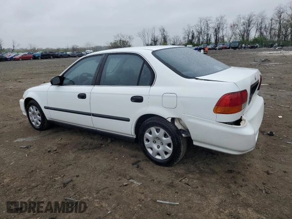 1998 Honda Civic LX with VIN 2HGEJ6676WH603129, listed as a Copart auction lot 52285505 with 49,646 mi miles and Salvage Title. Bid and sale history available at DreamBid. Image 2.