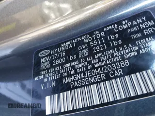 2017 Genesis G80 3.8L with VIN KMHGN4JE0HU203388, listed as a IAAI auction lot 41677912 with 139,590 mi miles. Bid and sale history available at carsss.com. Image 9.