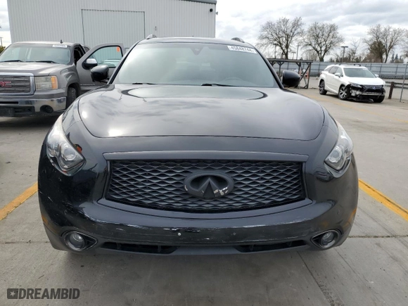 2017 Infiniti QX70 with VIN JN8CS1MW8HM413630, listed as a Copart auction lot 45848744 with 64,822 mi miles and Salvage Title. Bid and sale history available at carsss.com. Image 5.
