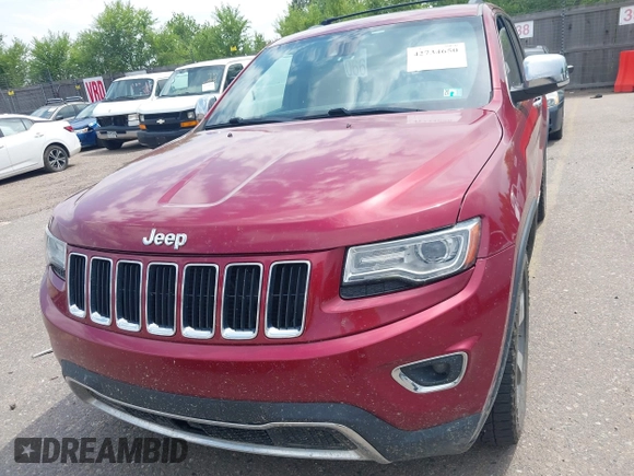 2014 Jeep Grand Cherokee Limited with VIN 1C4RJFBM3EC542576, listed as a IAAI auction lot 42734650 with 177,367 mi miles and . Bid and sale history available at DreamBid. Image 12.