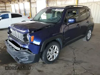 2017 Jeep Renegade Latitude with VIN ZACCJABBXHPG46800, listed as a Copart auction lot 52980265 with 88,460 mi miles and Salvage Title. Bid and sale history available at carsss.com. Image 1.
