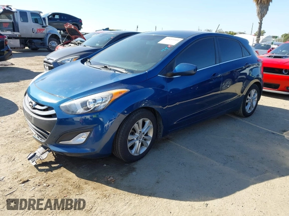2014 Hyundai Elantra GT with VIN KMHD35LHXEU230812, listed as a IAAI auction lot 41855509 with 122,729 mi miles. Bid and sale history available at carsss.com. Image 2.