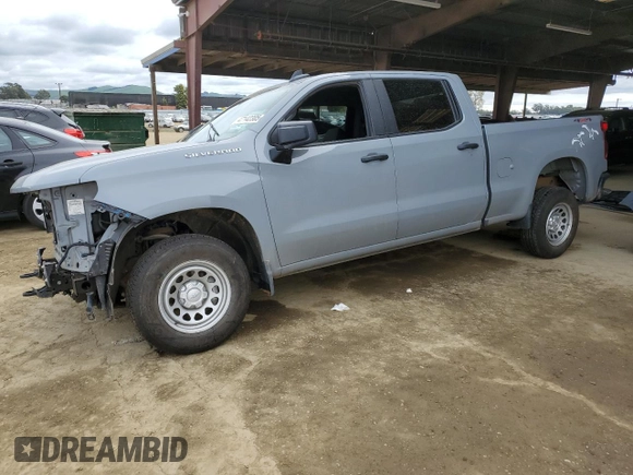 2024 Chevrolet Silverado 1500 with VIN 3GCPDAEK5RG164405, listed as a Copart auction lot 47142305 with 24,213 mi miles and Salvage Title. Bid and sale history available at DreamBid. Image 1.