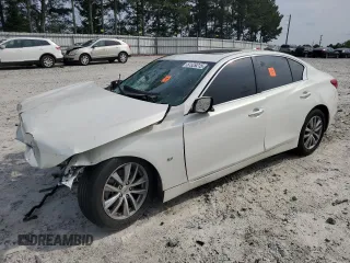 2014 Infiniti Q50 Premium z VIN JN1BV7AP0EM683108, wystawiony jako Copart lot #57329215 z przebiegiem Nie podano mil oraz Szkoda całkowita • Salvage title. Historia ofert i sprzedaży dostępna na DreamBid. Obrazek 1.