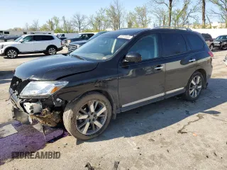 2015 Nissan Pathfinder Platinum z VIN 5N1AR2MM3FC636241, wystawiony jako Copart lot #52376665 z przebiegiem 142 148 mil mil oraz Szkoda całkowita • Salvage title. Historia ofert i sprzedaży dostępna na DreamBid. Obrazek 1.