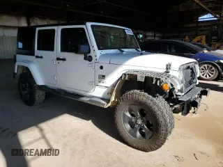 2018 Jeep Wrangler JK Unlimited Sahara with VIN 1C4HJWEG8JL938031, listed as a Copart auction lot 69769394 with 80,417 mi miles and Salvage Title. Bid and sale history available at carsss.com. Image 4.