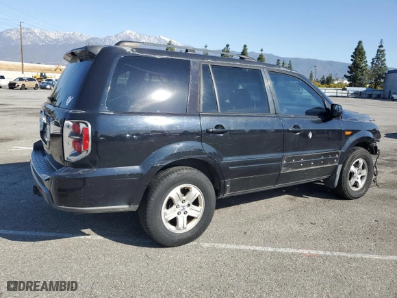 2006 Honda Pilot EX-L with VIN 5FNYF28576B043953, listed as a Copart auction lot 49839965 with 123,456 mi miles and Salvage Title. Bid and sale history available at carsss.com. Image 3.