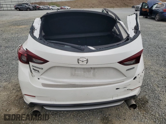 2018 Mazda 3 Touring with VIN 3MZBN1L39JM193945, listed as a Copart auction lot 53032825 with Not Provided miles and Salvage Title. Bid and sale history available at DreamBid. Image 6.