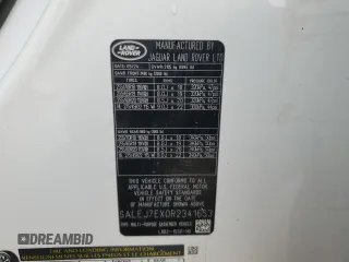 2024 Land Rover Defender S with VIN SALEJ7EX0R2341653, listed as a Copart auction lot 43369635 with Not provided miles and Salvage title. Bid and sale history available at DreamBid. Image 13.