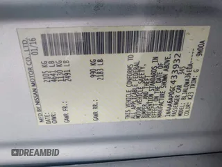 2016 Nissan Maxima SL with VIN 1N4AA6AP0GC433932, listed as a IAAI auction lot 41897180 with 91,871 mi miles and . Bid and sale history available at DreamBid. Image 9.