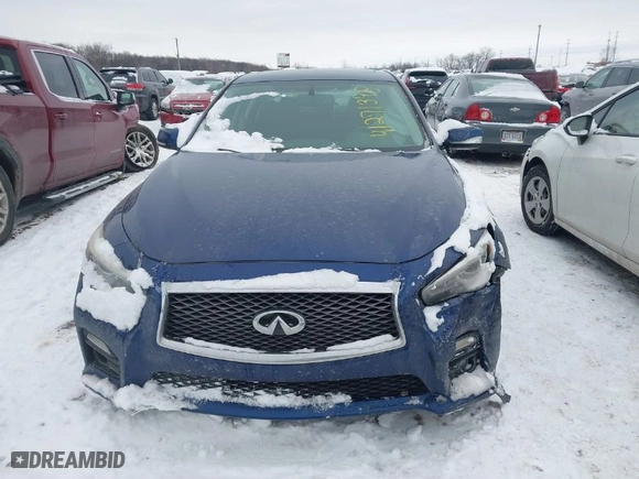 2016 Infiniti Q50 3.0t Red Sport 400 with VIN JN1FV7AR9GM452066, listed as a IAAI auction lot 41271398 with 95,249 mi miles. Bid and sale history available at carsss.com. Image 11.