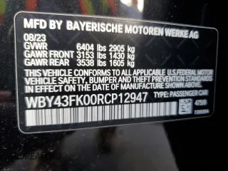 2024 BMW i5 M60 z VIN WBY43FK00RCP12947, wystawiony jako Copart lot #79117974 z przebiegiem Nie podano mil oraz Szkody całkowita. Historia ofert i sprzedaży dostępna na DreamBid. Obrazek 13.