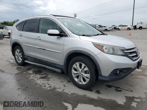 2012 Honda CR-V EX-L with VIN JHLRM4H77CC002810, listed as a Copart auction lot 54560385 with 122,349 mi miles and Salvage Title. Bid and sale history available at carsss.com. Image 4.