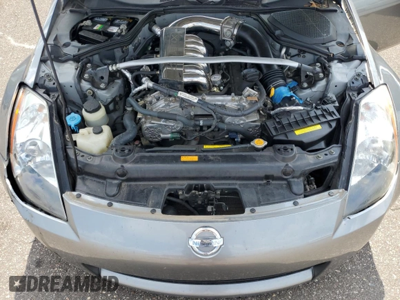 2005 Nissan 350Z with VIN JN1AZ34D65M610383, listed as a Copart auction lot 63184204 with 66,806 mi miles and Salvage Title. Bid and sale history available at DreamBid. Image 11.