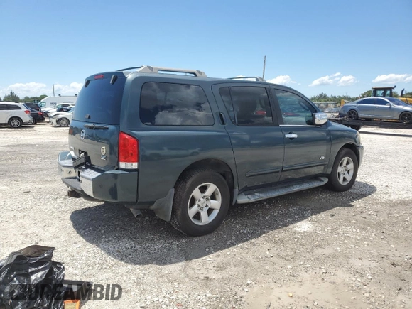 2005 Nissan Armada LE z VIN 5N1AA08A95N738884, wystawiony jako Copart lot #56823015 z przebiegiem 183 395 mil mil oraz Czysty tytuł • Clean title. Historia ofert i sprzedaży dostępna na DreamBid. Obrazek 3.