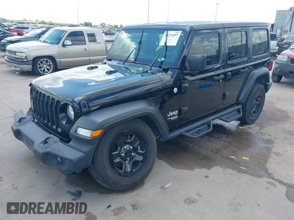 2019 Jeep Wrangler Unlimited Sport S with VIN 1C4HJXDG9KW653488, listed as a IAAI auction lot 42275297 with Not provided miles and . Bid and sale history available at DreamBid. Image 19.