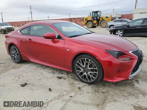 2017 Lexus RC 350 with VIN JTHHE5BCXH5017331, listed as a Copart auction lot 45052195 with 112,648 mi miles and Salvage title. Bid and sale history available at DreamBid. Image 4.