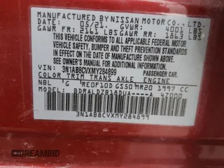 2021 Nissan Sentra SV with VIN 3N1AB8CVXMY284899, listed as a Copart auction lot 50820435 with 77,070 mi miles and Salvage Title. Bid and sale history available at carsss.com. Image 15.