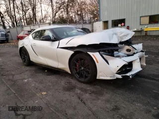 2023 Toyota GR Supra 3.0 with VIN WZ1DB0G07PW058441, listed as a Copart auction lot 81649544 with 0 mi miles and Salvage Title. Bid and sale history available at carsss.com. Image 4.