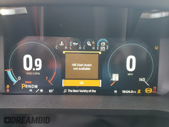 2023 Ford F-150 Raptor with VIN 1FTFW1RG4PFA13033, listed as a Copart auction lot 50504635 with 16,424 mi miles and Non Repairable. Bid and sale history available at DreamBid. Image 9.