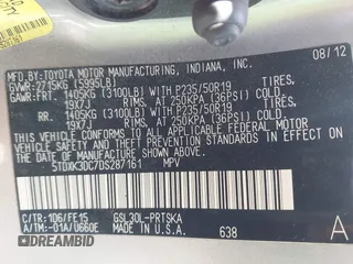 2013 Toyota Sienna SE с VIN 5TDXK3DC7DS287161, выставлен на аукционе IAAI как лот 42249232 с пробегом 168 307 миль миль и . История ставок и продаж доступна на DreamBid. Изображение 9.
