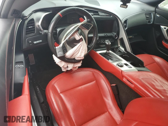 2017 Chevrolet Corvette 2LT with VIN 1G1YD2D77H5100579, listed as a Copart auction lot 58973455 with Not provided miles and Salvage title. Bid and sale history available at DreamBid. Image 8.