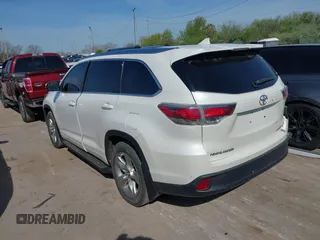 2016 Toyota Highlander Limited with VIN 5TDDKRFH5GS337705, listed as a IAAI auction lot 42037983 with 79,149 mi miles and . Bid and sale history available at DreamBid. Image 3.