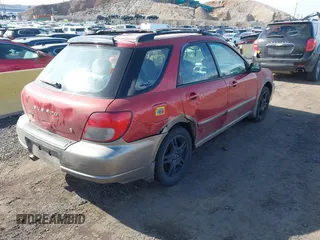2002 Subaru Impreza Outback Special Sports with VIN JF1GG68522H822483, listed as a IAAI auction lot 41621127 with 209,164 mi miles and . Bid and sale history available at DreamBid. Image 4.