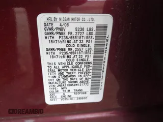2009 Nissan Murano SL with VIN JN8AZ18W59W131772, listed as a IAAI auction lot 42062662 with 87,189 mi miles. Bid and sale history available at carsss.com. Image 9.