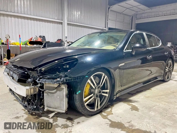 2010 Porsche Panamera Turbo with VIN WP0AC2A73AL091381, listed as a Copart auction lot 62614915 with 58,923 mi miles and Salvage title. Bid and sale history available at DreamBid. Image 2.