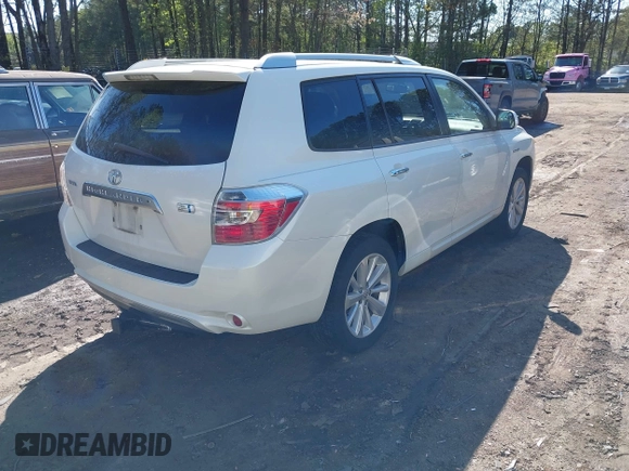 2008 Toyota Highlander Hybrid with VIN JTEEW41A982021654, listed as a IAAI auction lot 42000165 with 224,786 mi miles. Bid and sale history available at carsss.com. Image 4.
