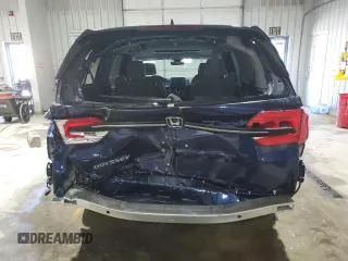 2023 Honda Odyssey EX-L with VIN 5FNRL6H68PB076152, listed as a Copart auction lot 47424605 with 14,742 mi miles and Salvage Title. Bid and sale history available at carsss.com. Image 6.