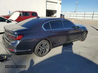 2020 BMW 7 Series 750i xDrive with VIN WBA7U2C05LGM27144, listed as a Copart auction lot 77827854 with 0 mi miles and Salvage Title. Bid and sale history available at carsss.com. Image 3.