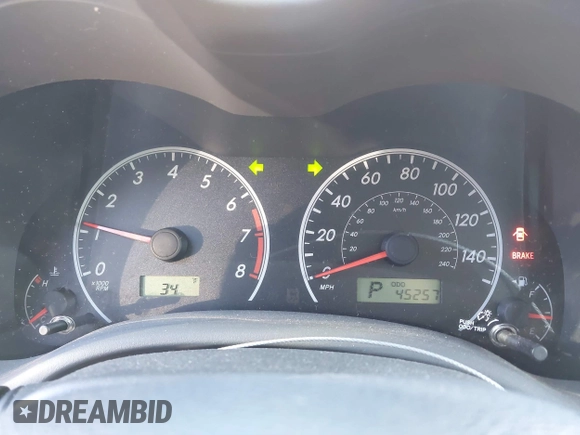2010 Toyota Corolla with VIN 2T1BU4EE7AC334588, listed as a IAAI auction lot 41621246 with 45,257 mi miles. Bid and sale history available at carsss.com. Image 7.