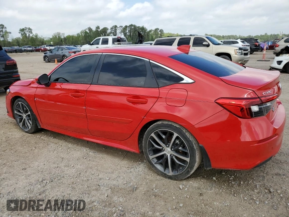 2024 Honda Civic Sedan Touring with VIN 2HGFE1F96RH321560, listed as a Copart auction lot 50551685 with 0 mi miles and Salvage Title. Bid and sale history available at carsss.com. Image 2.