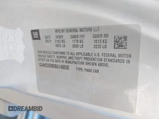 2011 Buick Lucerne CXL with VIN 1G4HC5EM6BU149605, listed as a IAAI auction lot 41951992 with 272,483 mi miles and . Bid and sale history available at carsss.com. Image 9.
