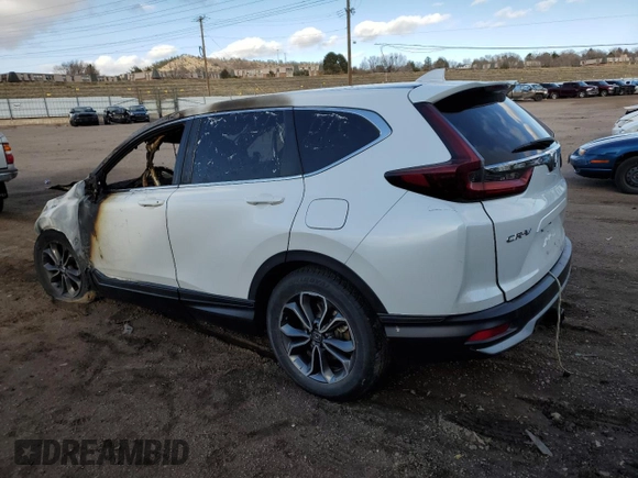2021 Honda CR-V EX-L with VIN 2HKRW2H83MH608986, listed as a Copart auction lot 47816295 with 0 mi miles and Salvage Title. Bid and sale history available at carsss.com. Image 2.