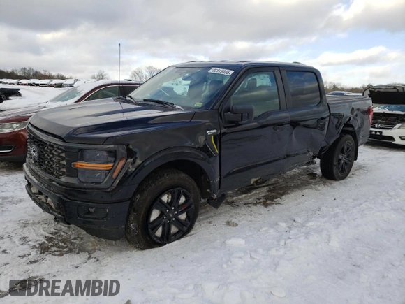 2024 Ford F-150 STX with VIN 1FTEW2LP9RKD96519, listed as a Copart auction lot 45815305 with 2,021 mi miles and Salvage Title. Bid and sale history available at carsss.com. Image 1.