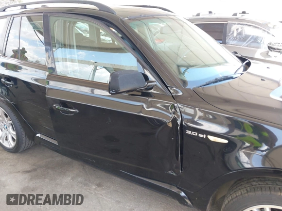 2007 BMW X3 3.0si with VIN WBXPC93457WF27053, listed as a IAAI auction lot 41947179 with 183,505 mi miles and . Bid and sale history available at DreamBid. Image 6.