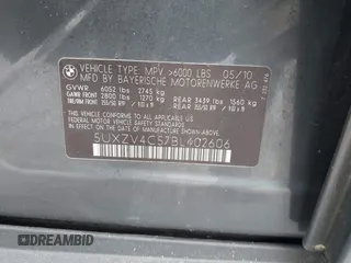 2011 BMW X5 35i z VIN 5UXZV4C57BL402606, wystawiony jako IAAI lot #42336940 z przebiegiem 163 224 mil mil oraz . Historia ofert i sprzedaży dostępna na DreamBid. Obrazek 9.