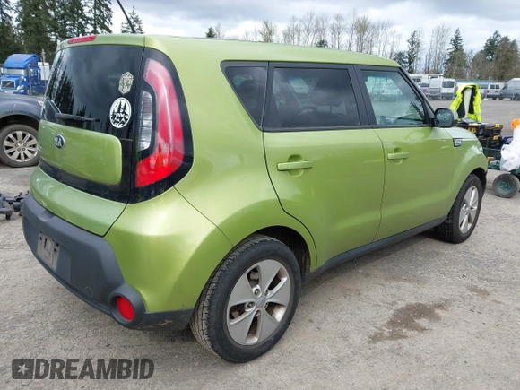 2015 Kia Soul with VIN KNDJN2A20F7801786, listed as a IAAI auction lot 41934766 with 85,251 mi miles. Bid and sale history available at carsss.com. Image 4.