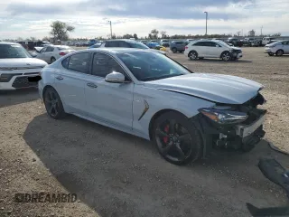 2020 Genesis G70 3.3T with VIN KMTG34LE3LU064052, listed as a Copart auction lot 83573294 with 56,514 mi miles and Salvage Title. Bid and sale history available at DreamBid. Image 4.
