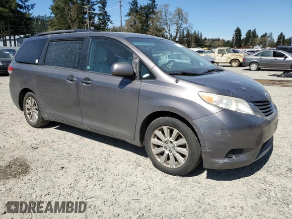 2011 Toyota Sienna LE with VIN 5TDJK3DC4BS005853, listed as a Copart auction lot 53582855 with 198,198 mi miles and Salvage Title. Bid and sale history available at carsss.com. Image 4.