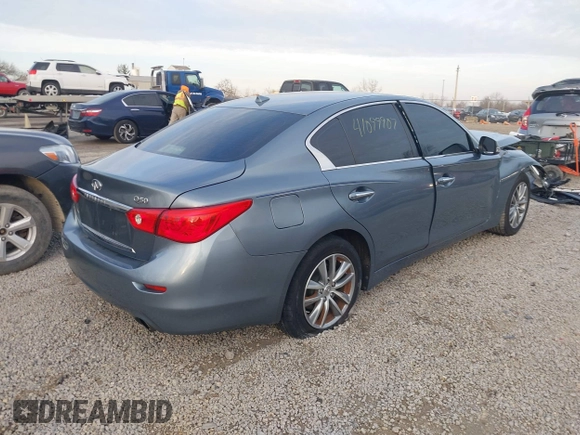 2016 Infiniti Q50 2.0t Premium with VIN JN1CV7AR3GM250973, listed as a IAAI auction lot 41099907 with 115,173 mi miles. Bid and sale history available at carsss.com. Image 4.