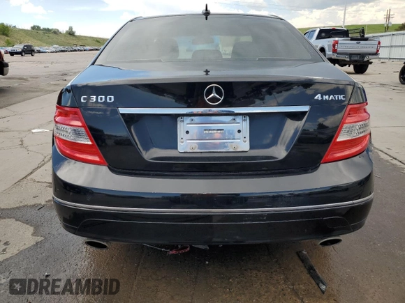 2009 Mercedes-Benz C 300 Sport with VIN WDDGF81X59F206485, listed as a Copart auction lot 60905755 with 179,350 mi miles and Salvage title. Bid and sale history available at DreamBid. Image 6.