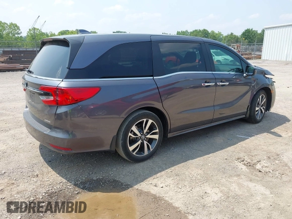 2022 Honda Odyssey Touring z VIN 5FNRL6H83NB023583, wystawiony jako IAAI lot #42425498 z przebiegiem Nie podano mil oraz . Historia ofert i sprzedaży dostępna na DreamBid. Obrazek 4.